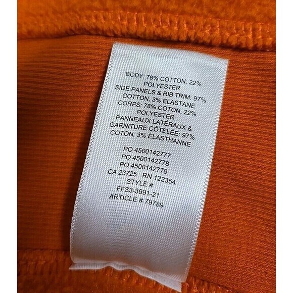 Aritzia Tna COZYAF FLEECE Full-Zip Sweatshirt Hoodie Orange Women’s Size 2 EUC - Picture 7 of 11